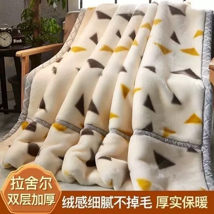 （總）鋪尚美家紡 2025新款拉舍爾毛毯毯子雙層加厚不加棉不加布 4-12斤可定制外貿毛毯