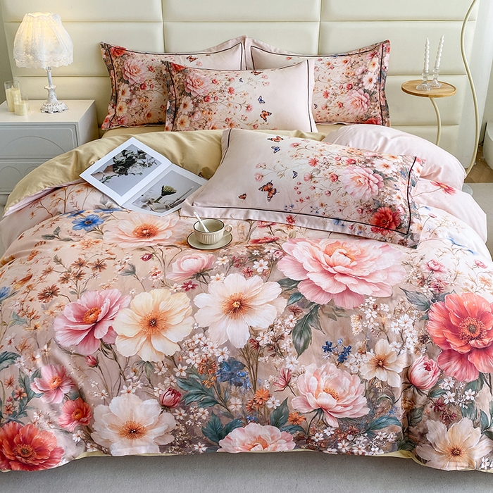 91家纺网 家纺一手货源 找家纺 （总）眷恋家纺 2025新款秋冬超柔全棉精梳棉磨毛三件套四件套