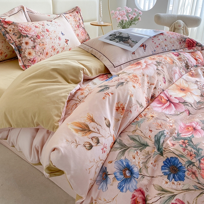 91家纺网 家纺一手货源 找家纺 （总）眷恋家纺 2025新款秋冬超柔全棉精梳棉磨毛三件套四件套