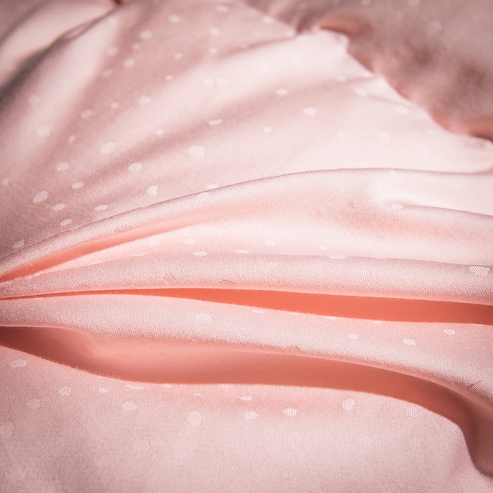 91家纺网 家纺一手货源 找家纺 华盛 2025新款1长绒棉全棉高端提花羽绒被羽绒被壳-LOVE系列 爱心提花粉玉