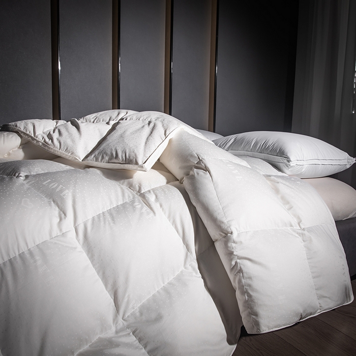 91家纺网 家纺一手货源 找家纺 御眠纺 2025新款1长绒棉全棉高端提花羽绒被羽绒被壳-LOVE系列 爱心提花白