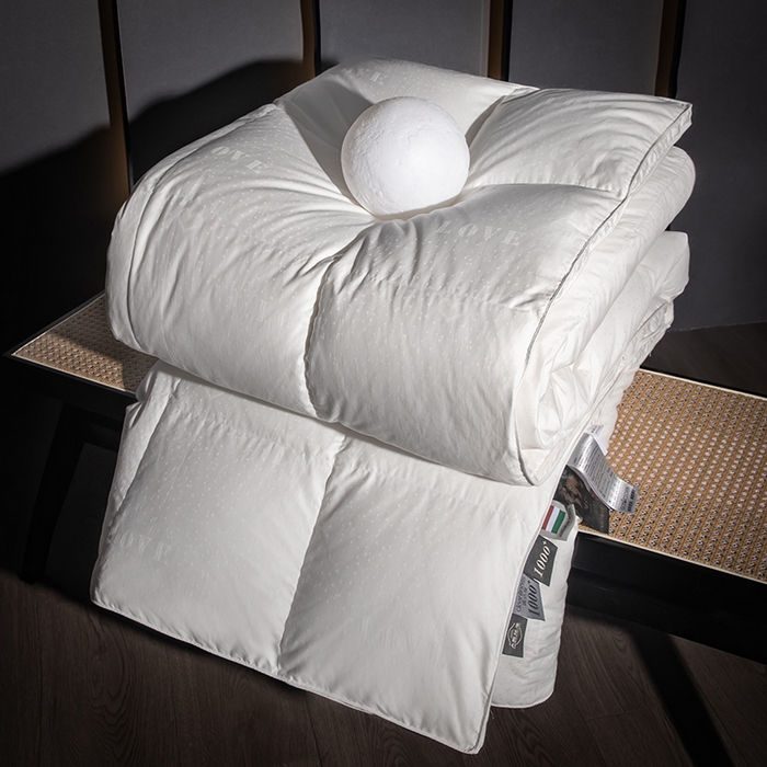 91家纺网 家纺一手货源 找家纺 御眠纺 2025新款1长绒棉全棉高端提花羽绒被羽绒被壳-LOVE系列 爱心提花白