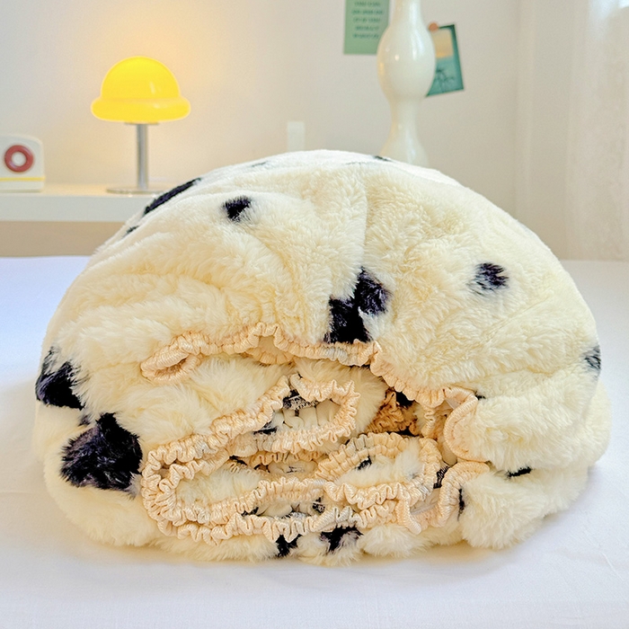 91家纺网 家纺一手货源 找家纺 （总）2025新品兔毛印花单床笠加厚保暖兔毛床笠