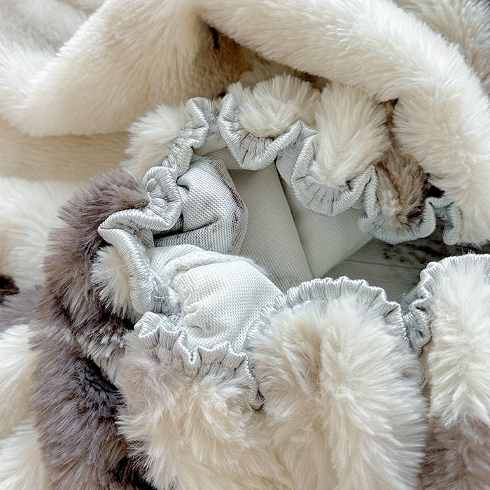 91家纺网 家纺一手货源 找家纺 2025新品兔毛印花单床笠 床笠-爱意浓