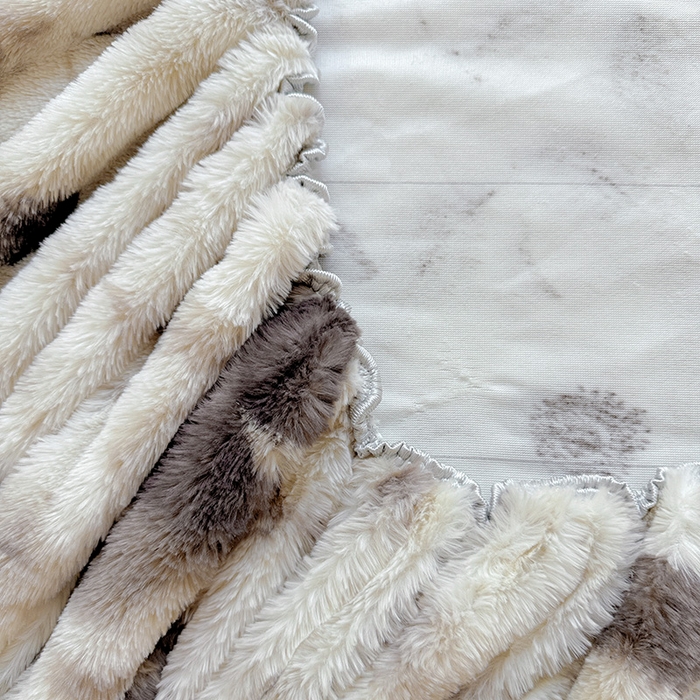 91家纺网 家纺一手货源 找家纺 2025新品兔毛印花单床笠 床笠-爱意浓