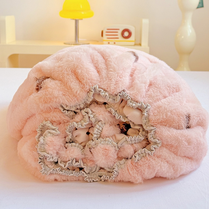 91家纺网 家纺一手货源 找家纺 2025新品兔毛印花单床笠 床笠-粉色蝴蝶结