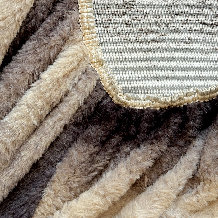 91家纺网 家纺一手货源 找家纺 2025新品兔毛印花单床笠 床笠-卡其