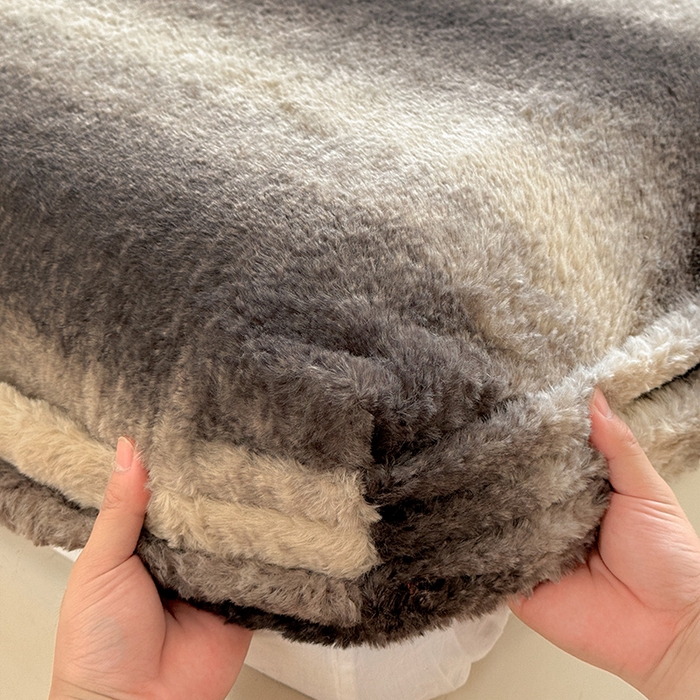 91家纺网 家纺一手货源 找家纺 2025新品兔毛印花单床笠 床笠-卡其