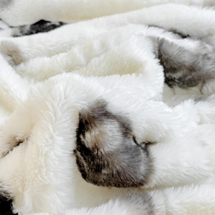 91家纺网 家纺一手货源 找家纺 2025新品兔毛印花单床笠 床笠-玫瑰