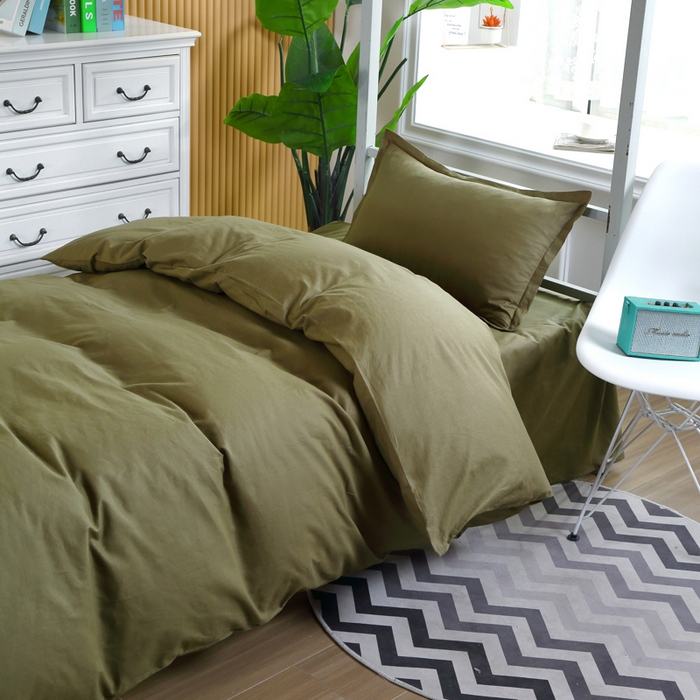 91家纺网 家纺一手货源 找家纺 典曼家纺 2025新款13372学生宿舍三件套三件套源头工厂常年有货 军绿