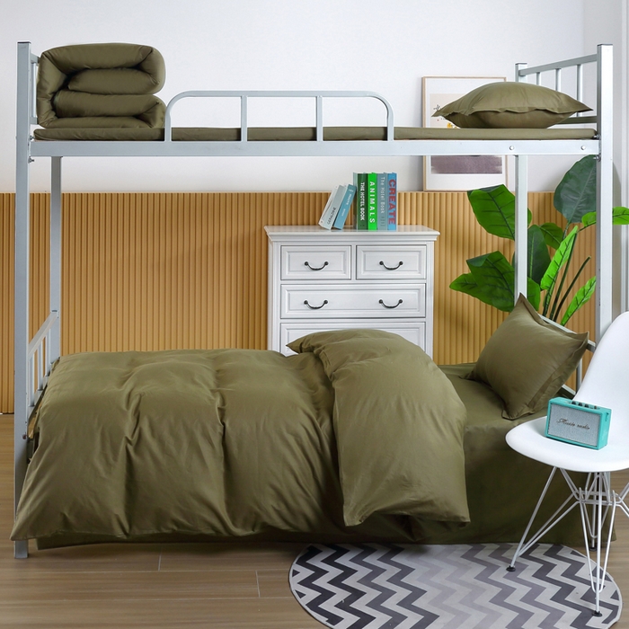 典曼家纺 2025新款13372学生宿舍三件套三件套源头工厂常年有货 军绿