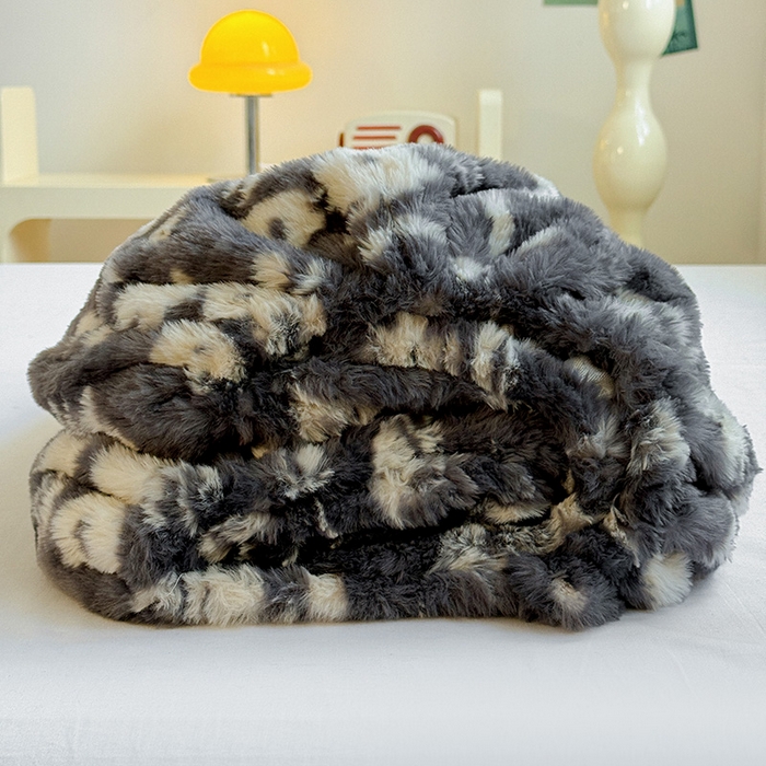 91家纺网 家纺一手货源 找家纺 2025新品兔毛印花单床笠 床笠-莫奈花园