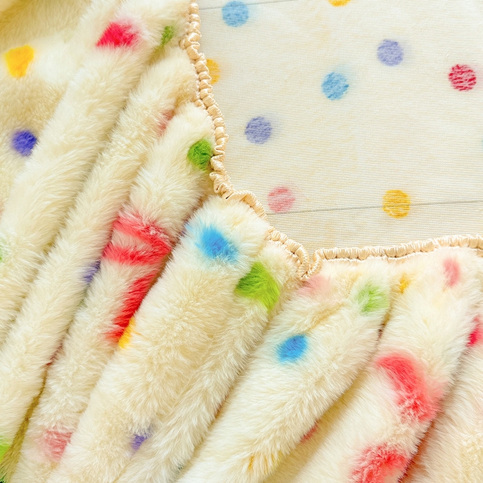 91家纺网 家纺一手货源 找家纺 2025新品兔毛印花单床笠 床笠-奶油甜心