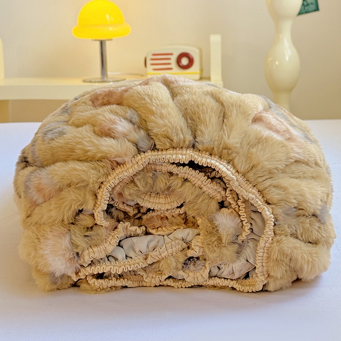 91家纺网 家纺一手货源 找家纺 2025新品兔毛印花单床笠 床笠-若汐