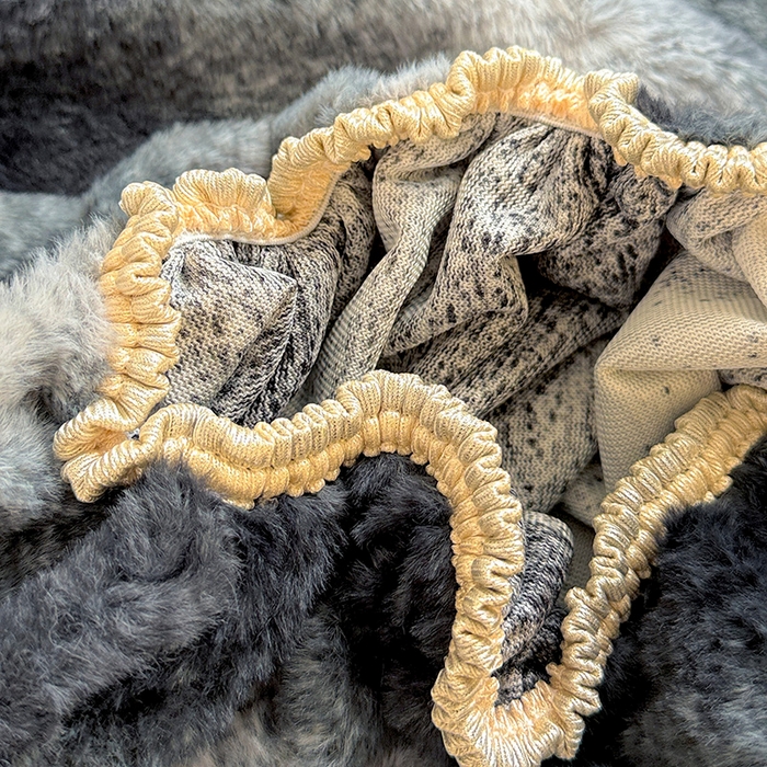 91家纺网 家纺一手货源 找家纺 2025新品兔毛印花单床笠 床笠-太空灰