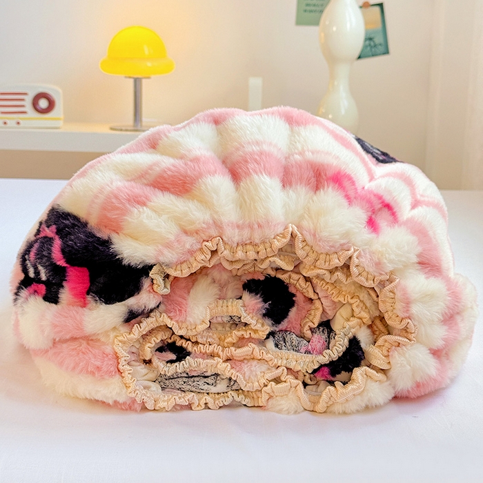 91家纺网 家纺一手货源 找家纺 2025新品兔毛印花单床笠 床笠-甜心蜜趣