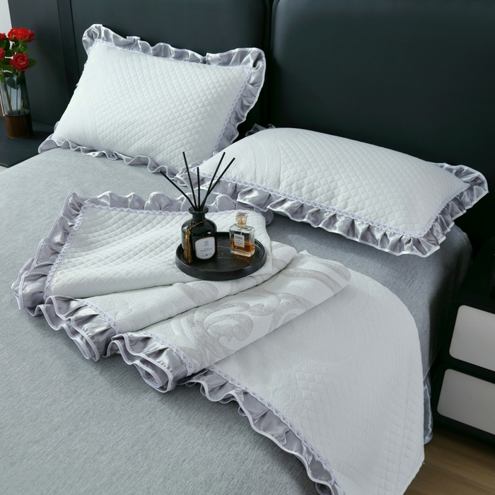 91家纺网 家纺一手货源 找家纺 典曼家纺 2025新款针织棉多用途被套四件套床盖四件套 馨香迷恋