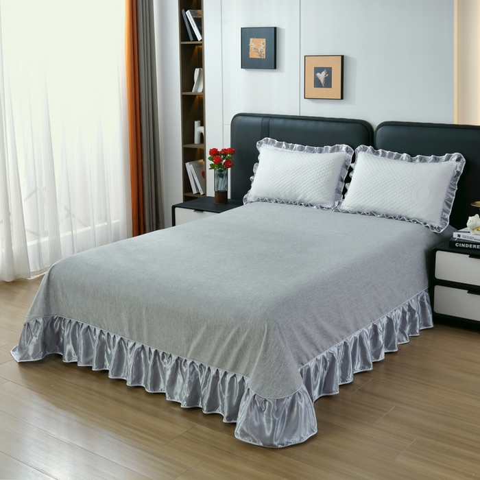 91家纺网 家纺一手货源 找家纺 典曼家纺 2025新款针织棉多用途被套四件套床盖四件套 馨香迷恋