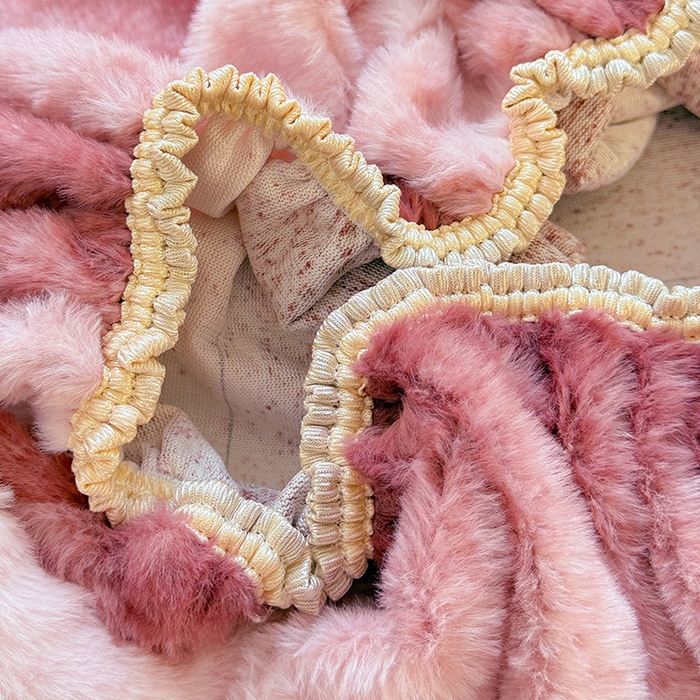 91家纺网 家纺一手货源 找家纺 2025新品兔毛印花单床笠 床笠-棕红