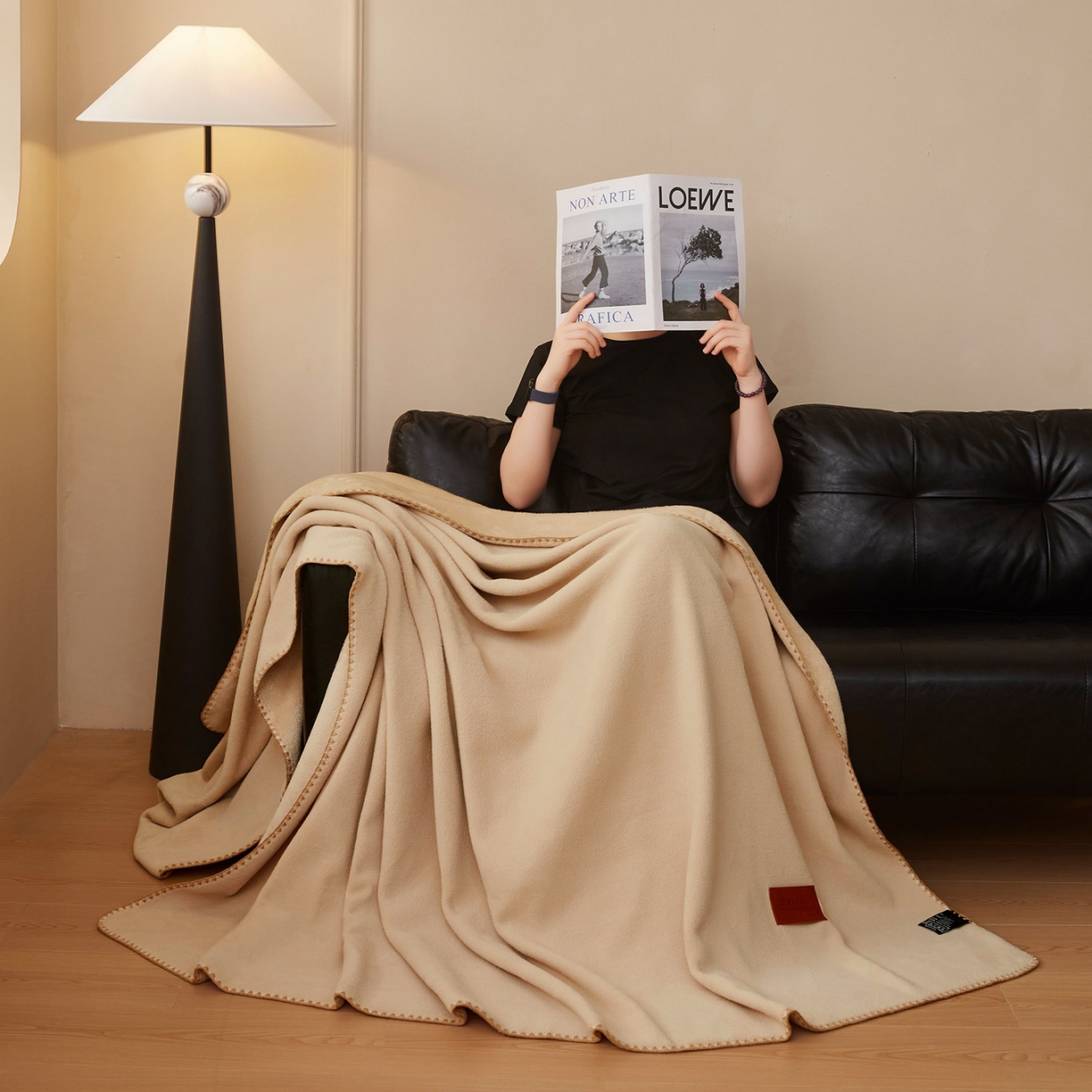 91家纺网 家纺一手货源 找家纺 （总）肖恩毯业 2025新款轻奢纯色仿羊绒毯单层双层保暖加厚秋冬毛毯盖毯毯子跨境专供