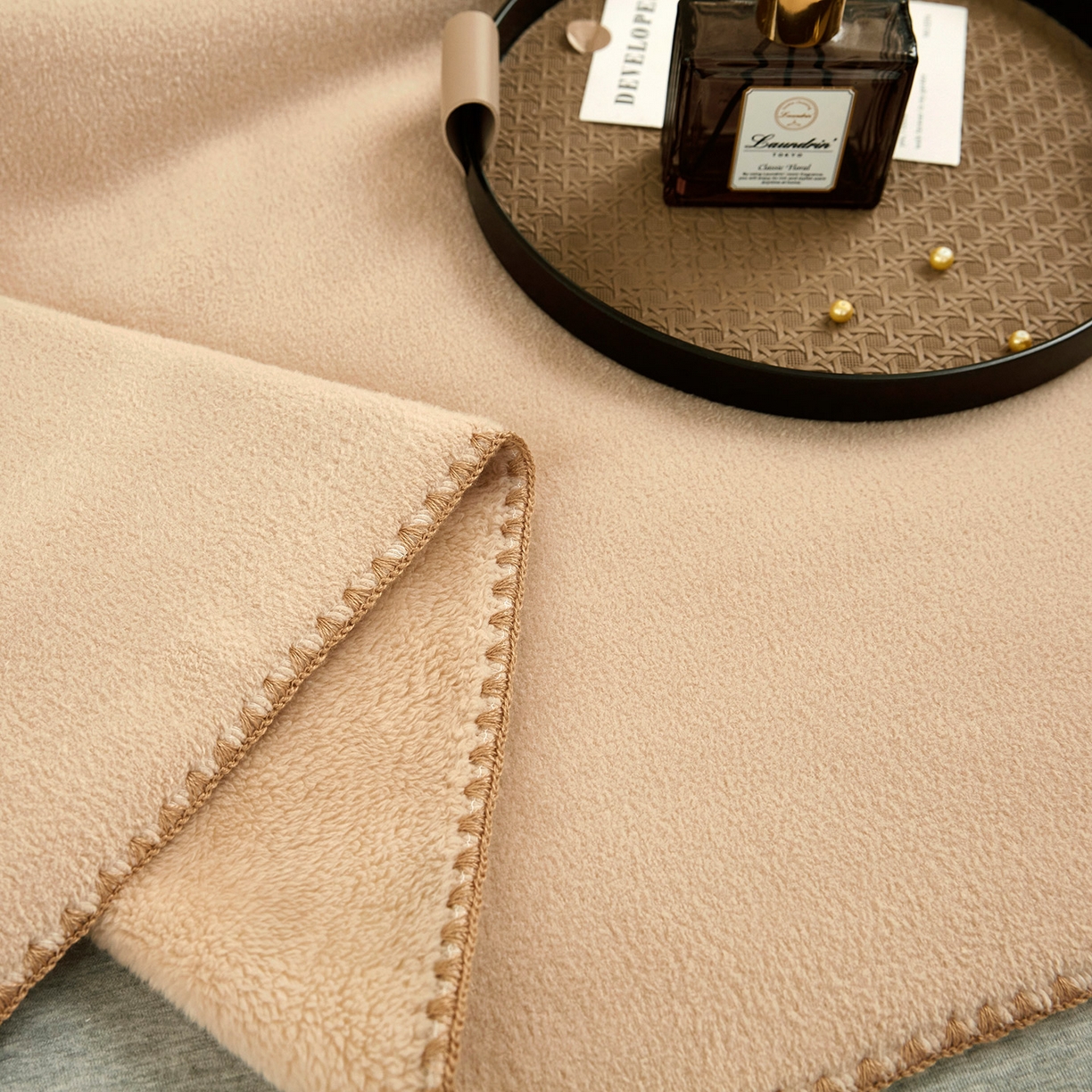 91家纺网 家纺一手货源 找家纺 肖恩毯业 2025新款轻奢纯色仿羊绒毯单层双层保暖加厚秋冬毛毯盖毯毯子跨境专供 仿羊绒单层-卡其