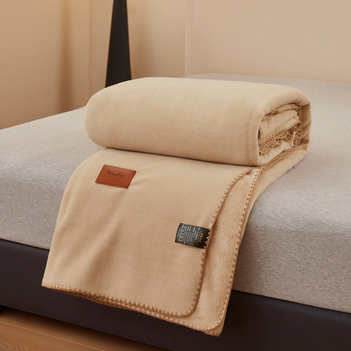 91家纺网 家纺一手货源 找家纺 （总）肖恩毯业 2025新款轻奢纯色仿羊绒毯单层双层保暖加厚秋冬毛毯盖毯毯子跨境专供