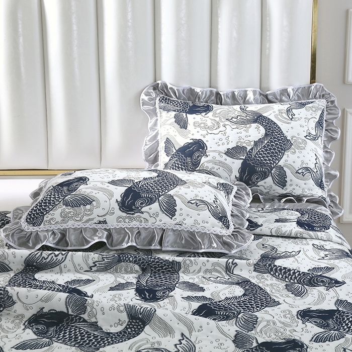 91家纺网 家纺一手货源 找家纺 典曼家纺 2025新款北欧风针织棉床盖三件套床盖 爱尔兰