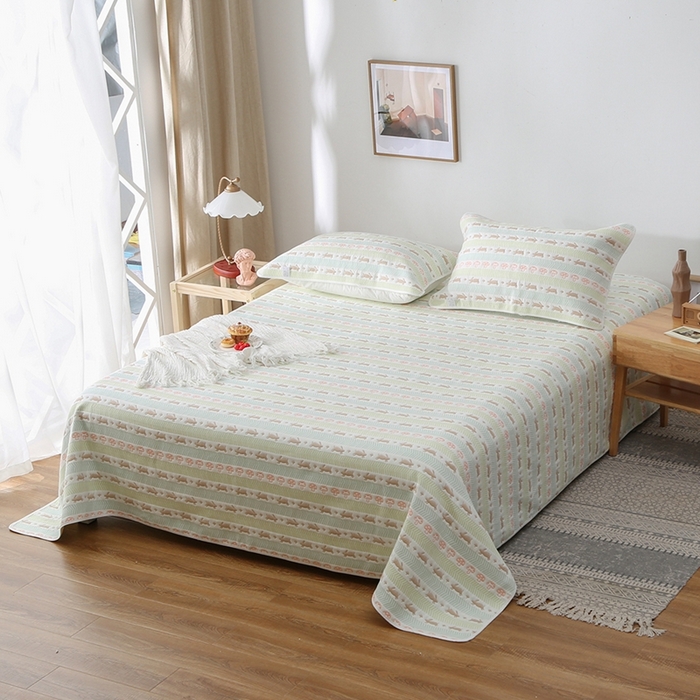 91家纺网 家纺一手货源 找家纺 典曼家纺 2025新款纱布软席单凉席 纱布软席跑兔