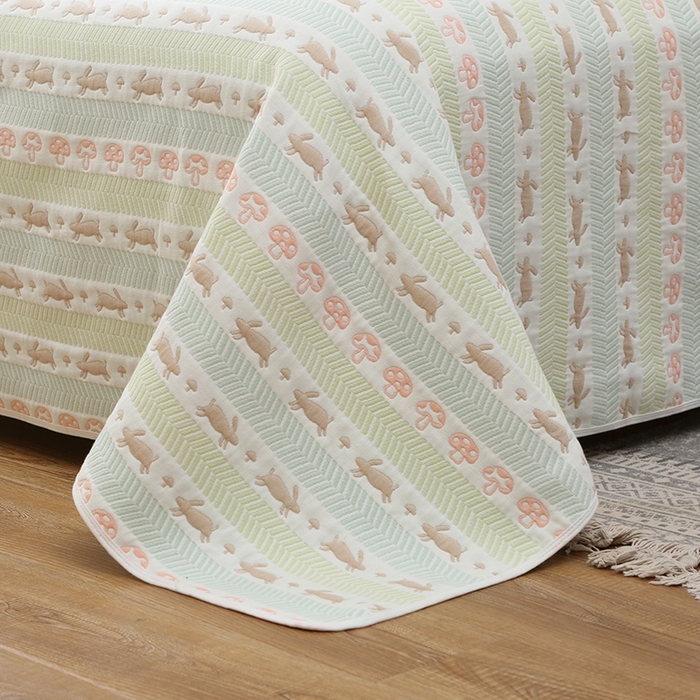 91家纺网 家纺一手货源 找家纺 典曼家纺 2025新款纱布软席单凉席 纱布软席跑兔