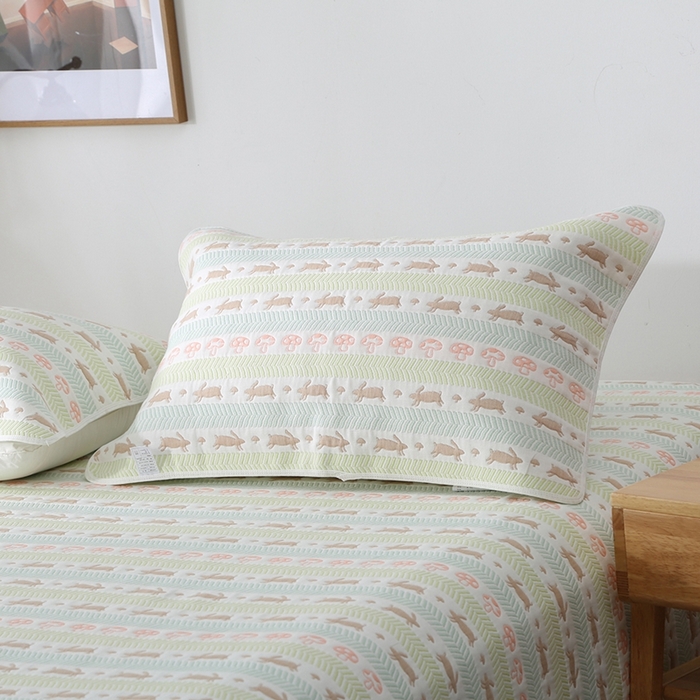 91家纺网 家纺一手货源 找家纺 典曼家纺 2025新款纱布软席单凉席 纱布软席跑兔