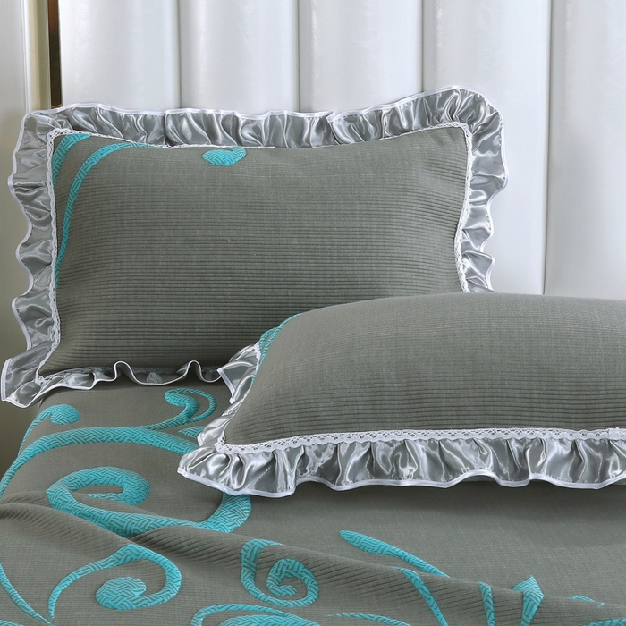 91家纺网 家纺一手货源 找家纺 典曼家纺 2025新款北欧风针织棉床盖三件套床盖 安德里亚