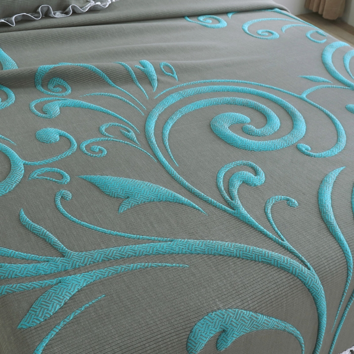 91家纺网 家纺一手货源 找家纺 典曼家纺 2025新款北欧风针织棉床盖三件套床盖 安德里亚