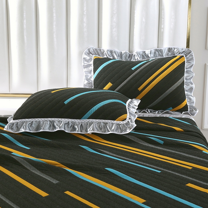 91家纺网 家纺一手货源 找家纺 典曼家纺 2025新款北欧风针织棉床盖三件套床盖 安吉拉