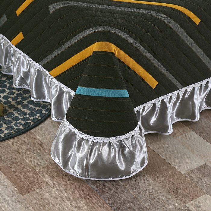 91家纺网 家纺一手货源 找家纺 典曼家纺 2025新款北欧风针织棉床盖三件套床盖 安吉拉