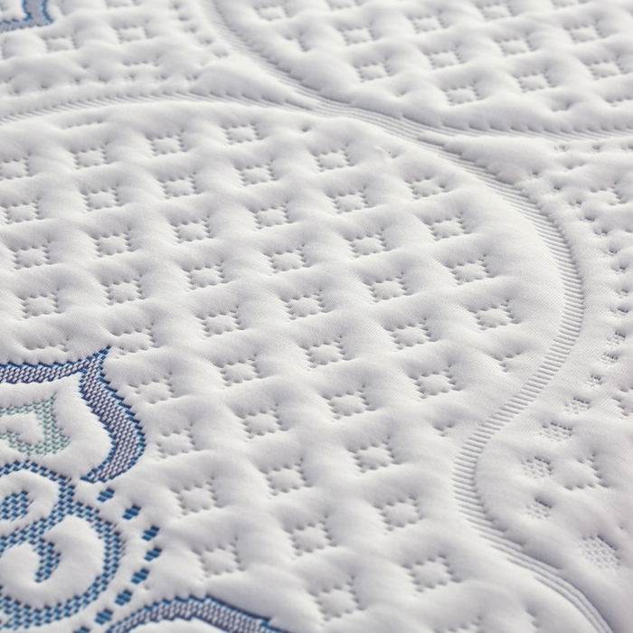 91家纺网 家纺一手货源 找家纺 典曼家纺 2025新款北欧风针织棉床盖三件套床盖 蓝色菊海