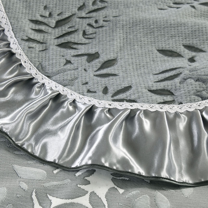 91家纺网 家纺一手货源 找家纺 典曼家纺 2025新款北欧风针织棉床盖三件套床盖 花边淡雅