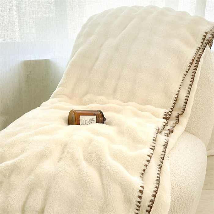 91家纺网 家纺一手货源 找家纺 （总）奥裕2025新款双面泡泡兔毛绒多功能毛毯高克重法莱绒牛奶绒