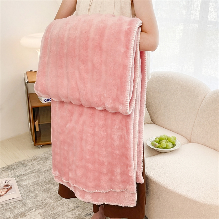 91家纺网 家纺一手货源 找家纺 （总）奥裕2025新款双面泡泡兔毛绒多功能毛毯高克重法莱绒牛奶绒