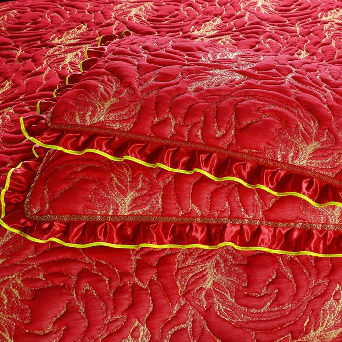 91家纺网 家纺一手货源 找家纺 典曼家纺 2025新款北欧风针织棉床盖三件套床盖 烈火如歌