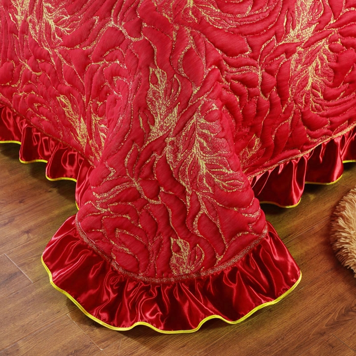 91家纺网 家纺一手货源 找家纺 典曼家纺 2025新款北欧风针织棉床盖三件套床盖 烈火如歌