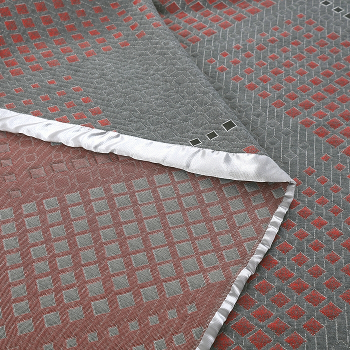 91家纺网 家纺一手货源 找家纺 典曼家纺 2025新款北欧风针织棉床盖三件套床盖 欧德堡-红