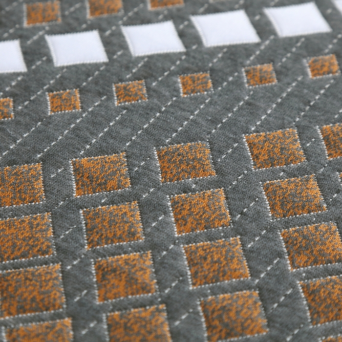 91家纺网 家纺一手货源 找家纺 典曼家纺 2025新款北欧风针织棉床盖三件套床盖 欧德堡-黄