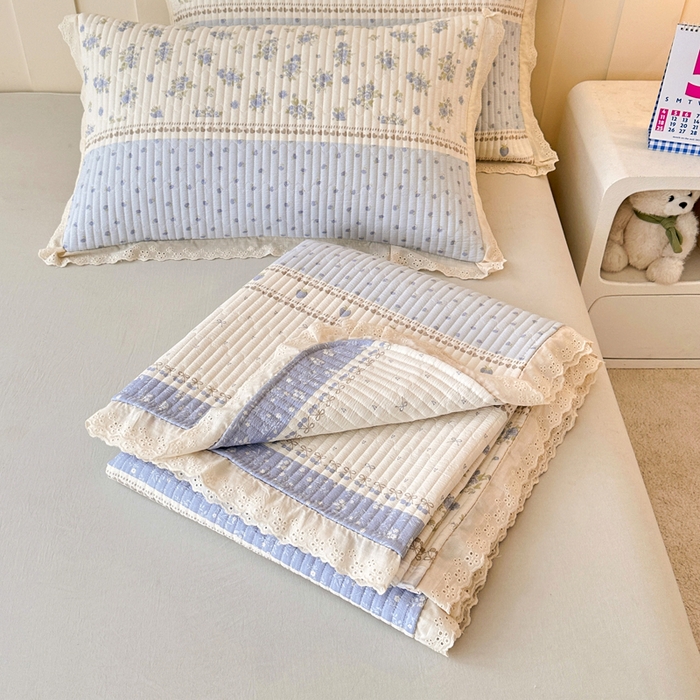 91家纺网 家纺一手货源 找家纺 （总）岚吉家纺 2025新款云朵棉床盖三件套