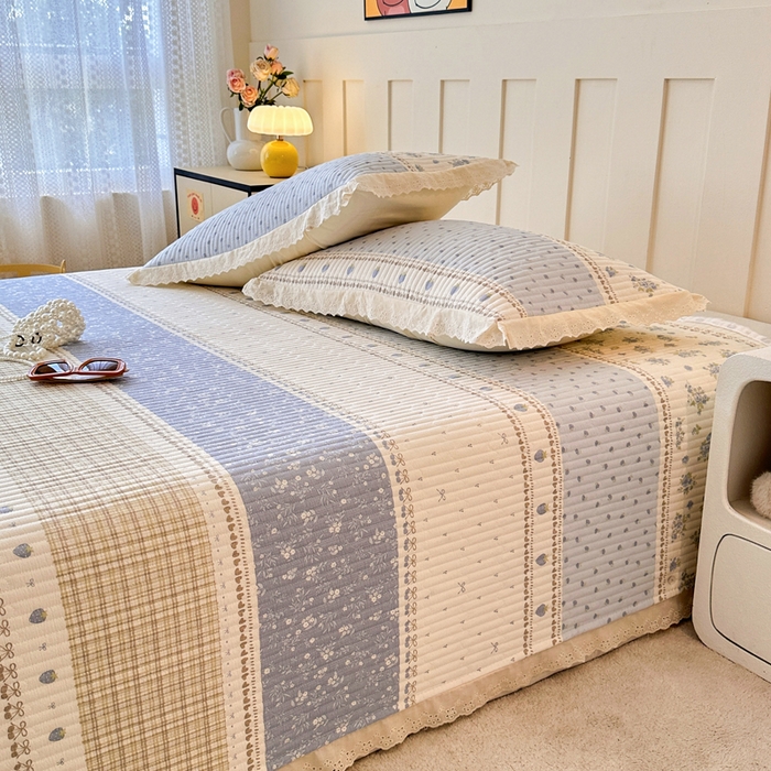 91家纺网 家纺一手货源 找家纺 （总）岚吉家纺 2025新款云朵棉床盖三件套