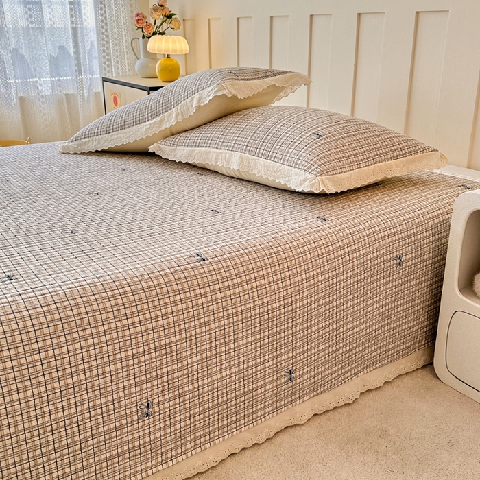 91家纺网 家纺一手货源 找家纺 （总）岚吉家纺 2025新款云朵棉床盖三件套