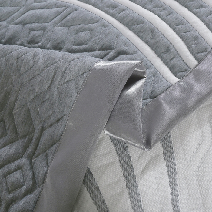 91家纺网 家纺一手货源 找家纺 典曼家纺 2025新款北欧风针织棉床盖三件套床盖 曲边格调