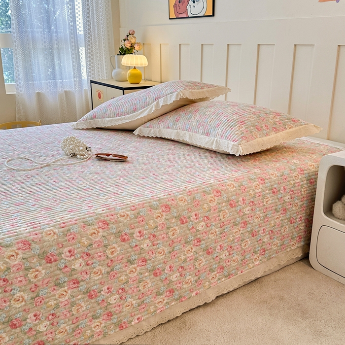 91家纺网 家纺一手货源 找家纺 （总）岚吉家纺 2025新款云朵棉床盖三件套