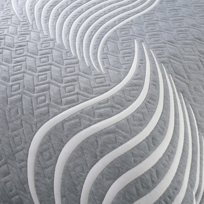 91家纺网 家纺一手货源 找家纺 典曼家纺 2025新款北欧风针织棉床盖三件套床盖 曲边格调