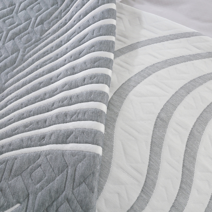 91家纺网 家纺一手货源 找家纺 典曼家纺 2025新款北欧风针织棉床盖三件套床盖 曲边格调