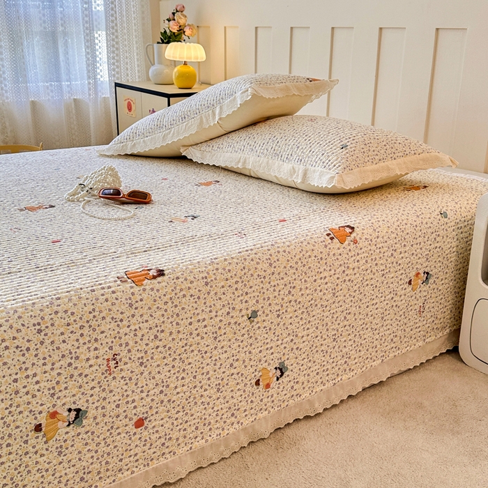 91家纺网 家纺一手货源 找家纺 （总）岚吉家纺 2025新款云朵棉床盖三件套